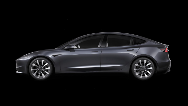 Tesla Model 3 zakelijk leasen - zijaanzicht