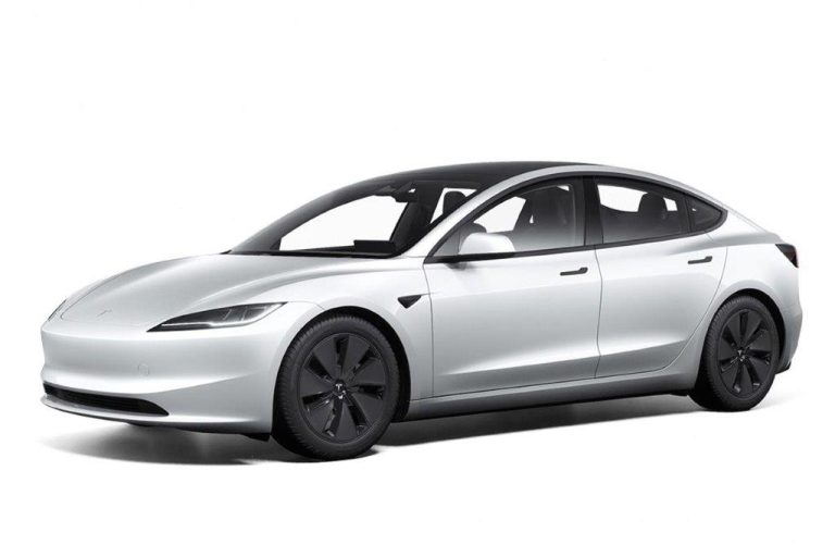 Tesla Model 3 Premium Long Range leasen - voorzijde driekwart aanzicht