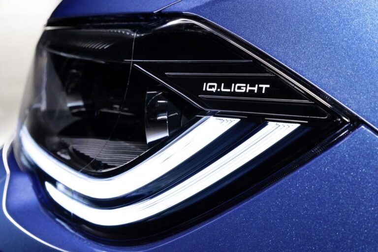 Volkswagen Polo lease - close-up van de koplamp met IQ.LIGHT-technologie