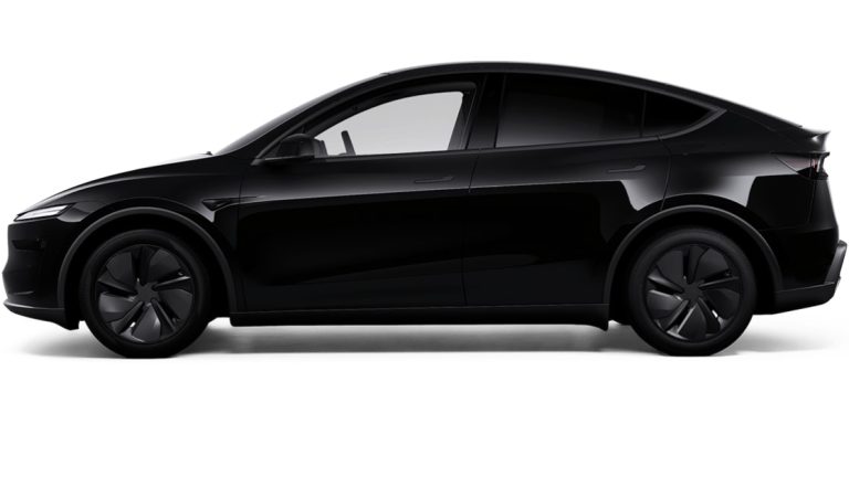 Tesla Model Y Premium Long Range full operational lease - zwarte uitvoering zijaanzicht