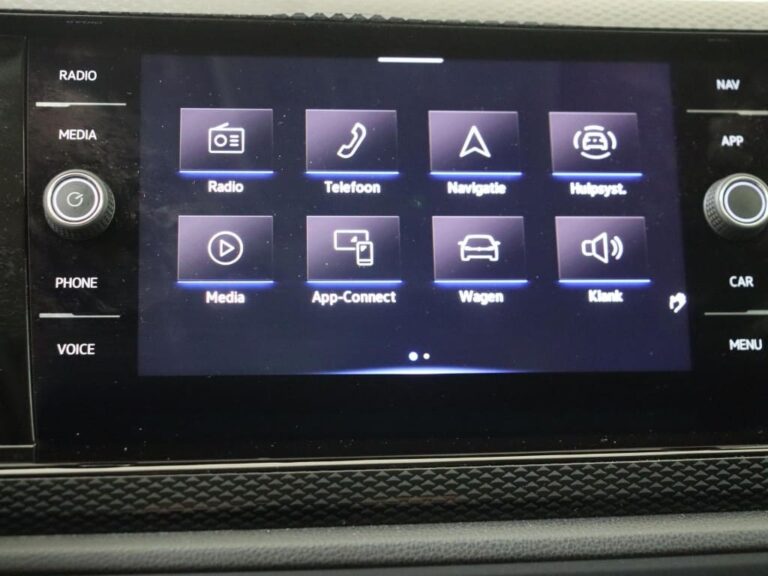 Volkswagen Polo lease - infotainment hoofdmenu