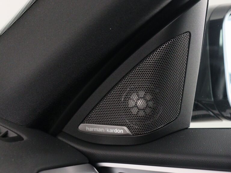 leasing BMW i4 - close-up van de portierluidspreker met harman/kardon-badge