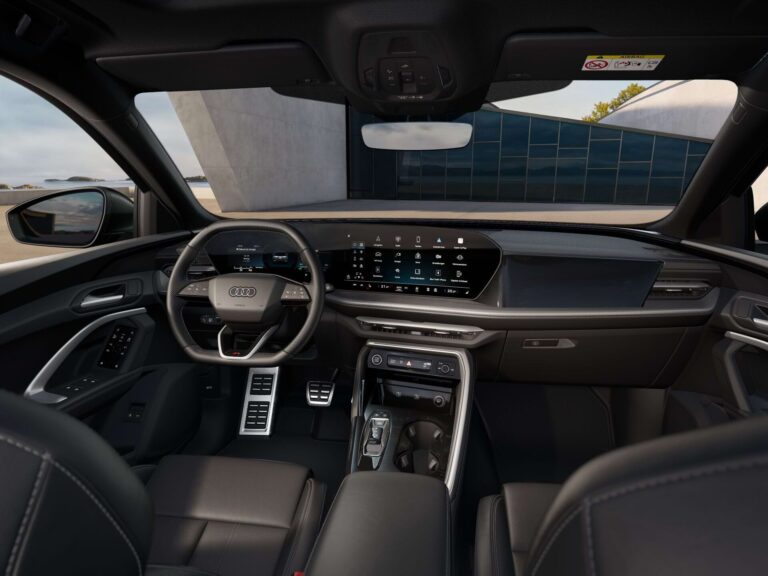 Audi Q5 Zakelijke Lease - dashboard gezien door de voorruit met panoramisch uitzicht