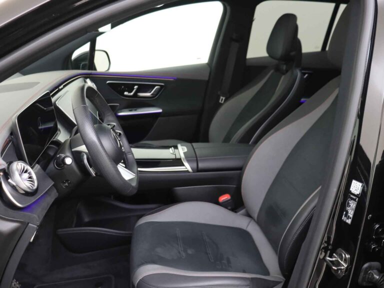 Mercedes-Benz EQE SUV 300 Business Edition AMG Line lease - voorstoelen met rode contraststiksels