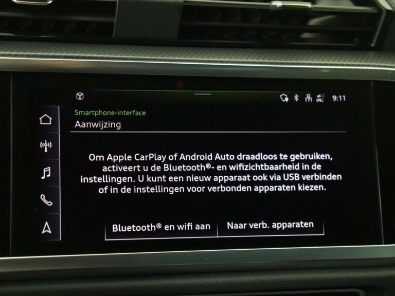 Audi Q3 Sportback occasion lease - infotainmentscherm met smartphone-interface-instellingen