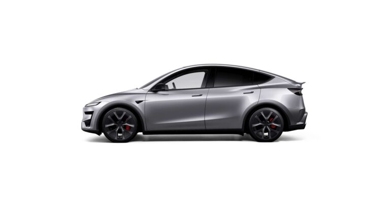 esla Model Y Performance Zakelijk Leasen – Fotostudio – Linkerzijde