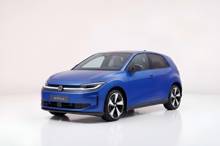 Volkswagen ID. Polo zakelijke lease - schuin vooraanzicht in blauw