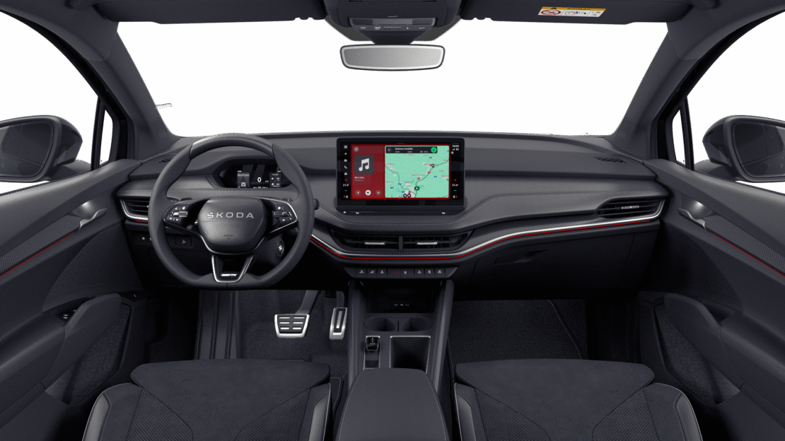 Skoda Enyaq 85 Sportline Tour Edition zakelijk leasen - dashboard met infotainmentscherm