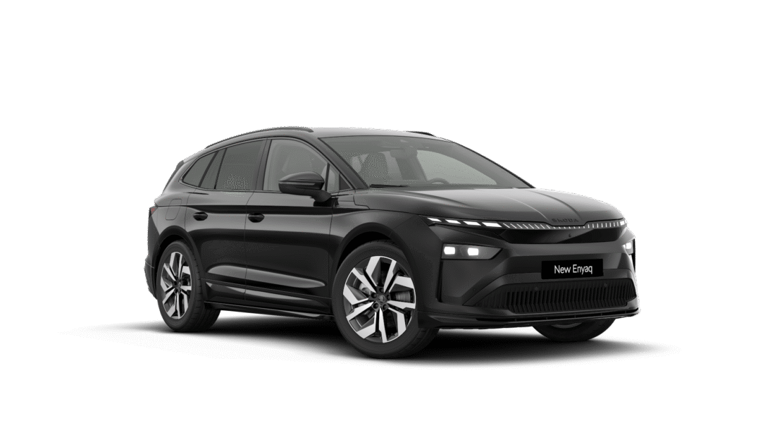 Skoda Enyaq leasen - schuin vooraanzicht