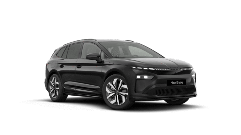 Skoda Enyaq leasen - schuin vooraanzicht