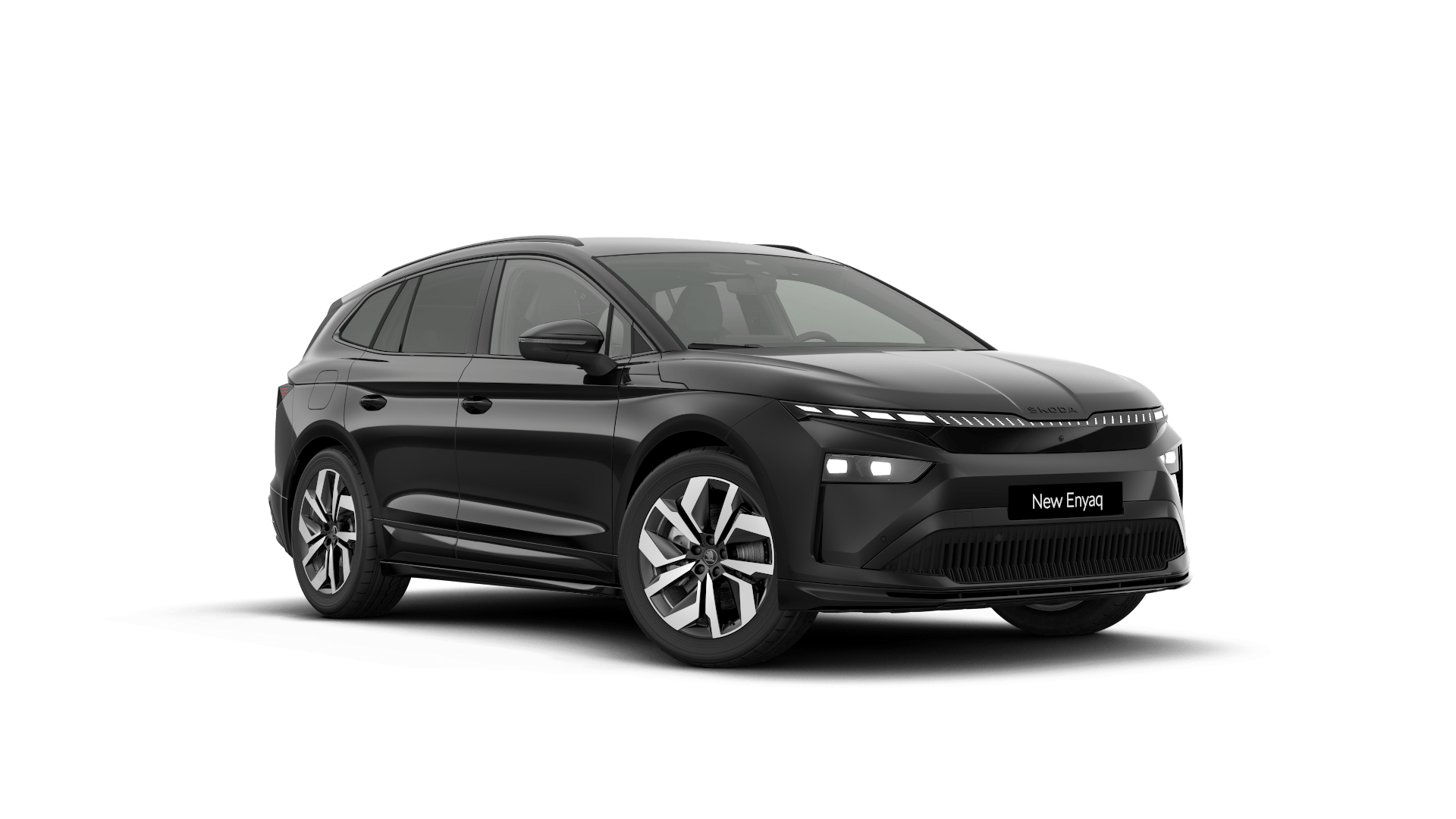 Skoda Enyaq leasen - schuin vooraanzicht