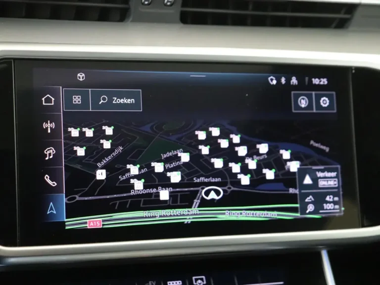 Audi A6 Avant zakelijke lease - infotainmentscherm met het actieve MMI navigatiesysteem