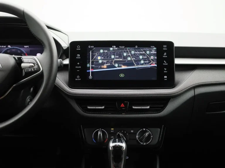 Skoda Fabia Selection, middenconsole met infotainment en klimaatregeling
