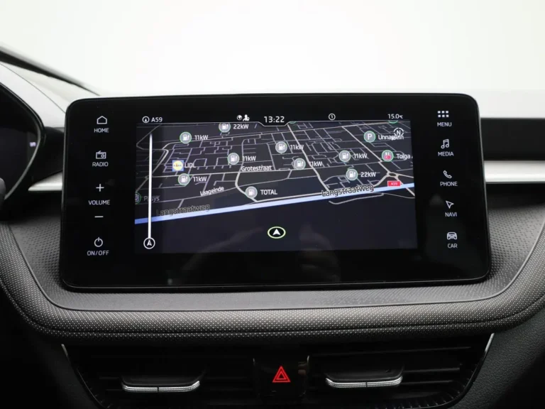 Skoda Fabia Selection, infotainmentscherm met navigatiekaart