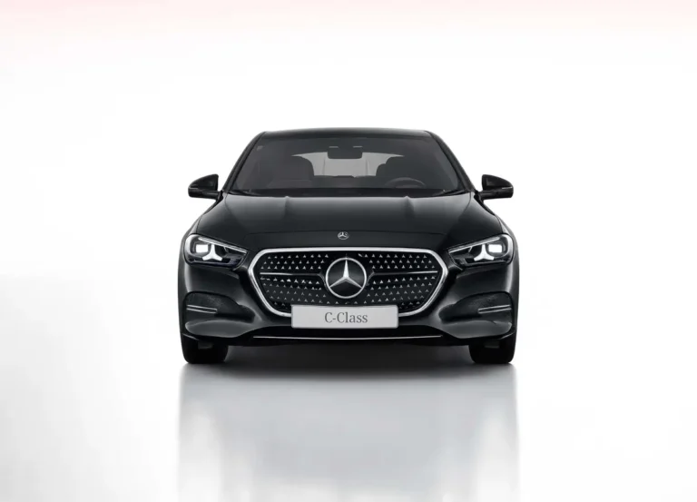 Mercedes-Benz C-Klasse C 300 e zakelijk leasen - vooraanzicht met AVANTGARDE-grille en LED-koplampen