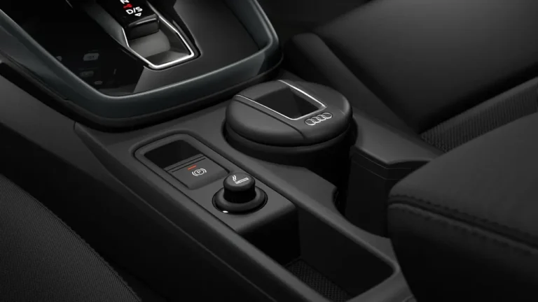 Audi A3 Sportback, middenconsole met draadloze telefoonlader en pookbediening